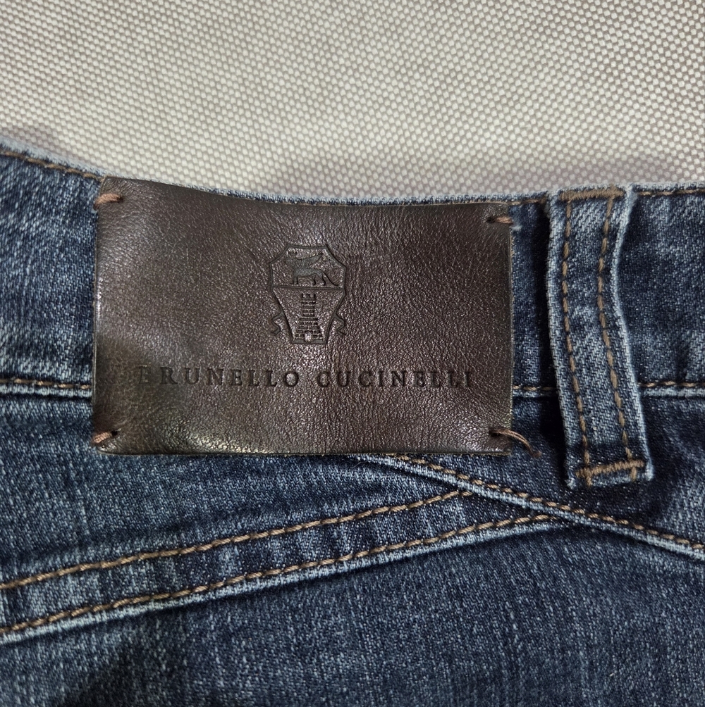 Brunello Cuccineli Skinny Blue Stretch Denim Comfortable Low/Mid Rise Sz6 - Picture 6 of 11